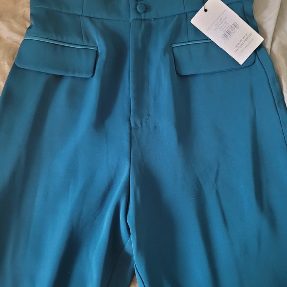 [NEW W TAGS] US 6/ UK 10 Lavish Alice Teal Green Cigarette Pants - Picture 2 of 7